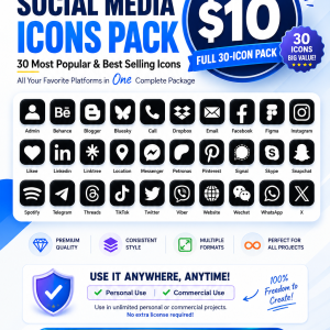 Premium Social Media Icons Pack — Only $10!